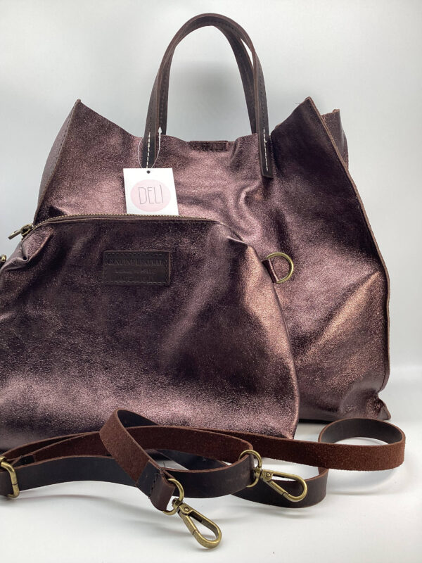 Shopper Luce maxi marrone violaceo - immagine 2