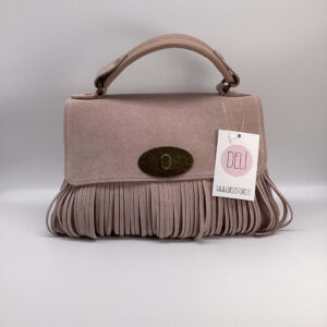 Borsa Mary Suede rosa cipria