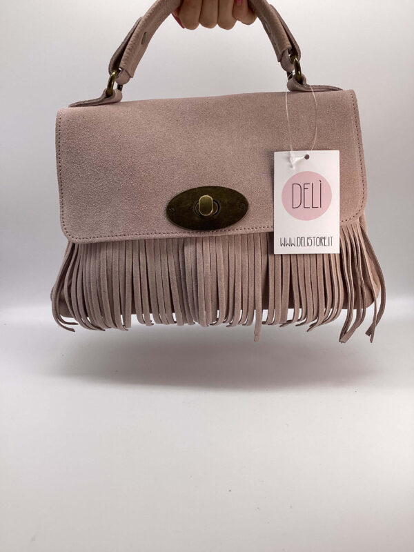 Borsa Mary Suede rosa cipria - immagine 2