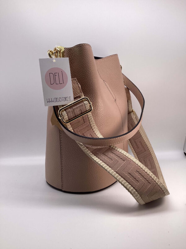 Borsa Greta secchiello rosa cipria - immagine 3