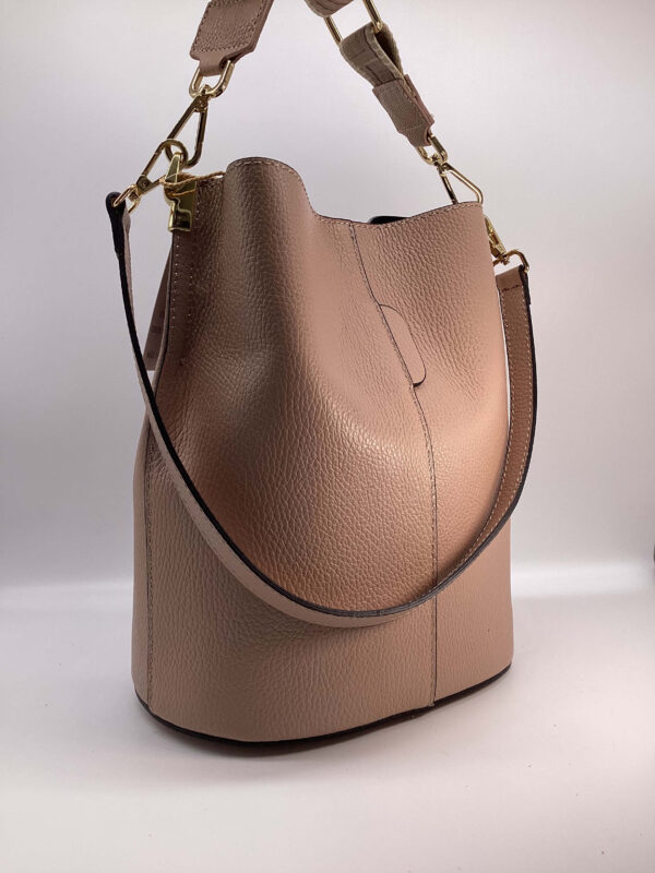 Borsa Greta secchiello rosa cipria - immagine 2
