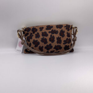 Borsa Rings Mini leopardata marrone