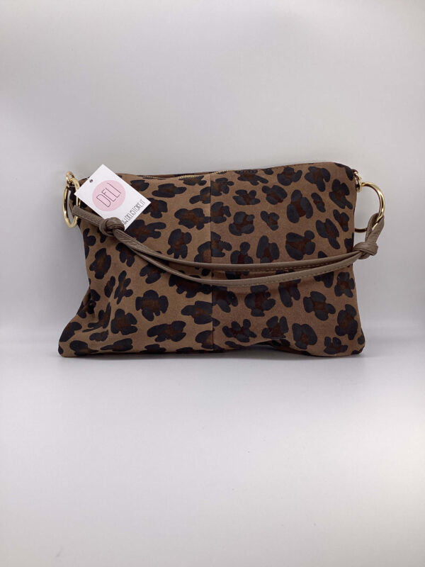 Borsa Rings leopardata marrone