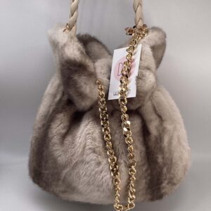 Secchiello Peluche grigio sfumato