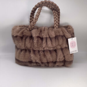 Borsa Peluche Plissè 2 beige