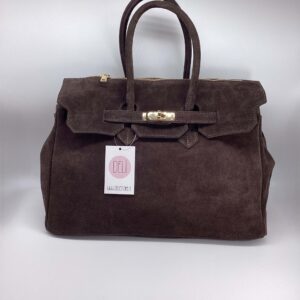 Borsa Calista Maxi testa di moro camoscio