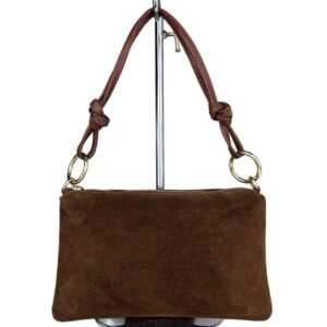 Borsa Rings Mini Suede marrone