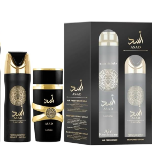 Lattafa Asad Gift Set EDP 100ml + Deo 200ml + AF 300ml