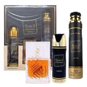 Lattafa Khamrah Set EDP 100ml + Deo 200ml + AF 300ml
